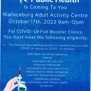 Oct 2023 Covid Vaccine Clinic Poster